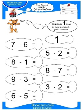 Çocuklar İçin toplam işlemi yaprak testleri 
